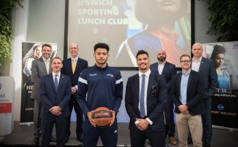 Anthony Ogogo and sponsors at Ipswich Sporting Lunch CLub